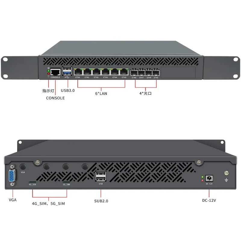 C 37.58 million megabyte soft routing, optical port host SFP + home server linux c3958 c3808 gateway, firewall