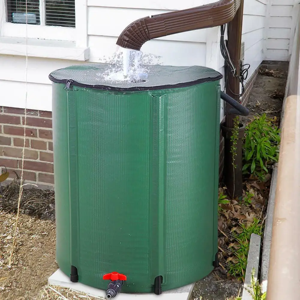 50 Gallon Rain Barrel Folding Portable Water Collection Tank Storage Outdoor $20.74