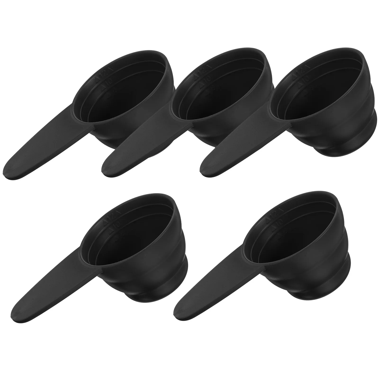 

5pcs Measuring Spoon Coffee Scoop 8 10 12g Black Long H Kitchen Tool Dry Liquid Ingredients Espresso Ground