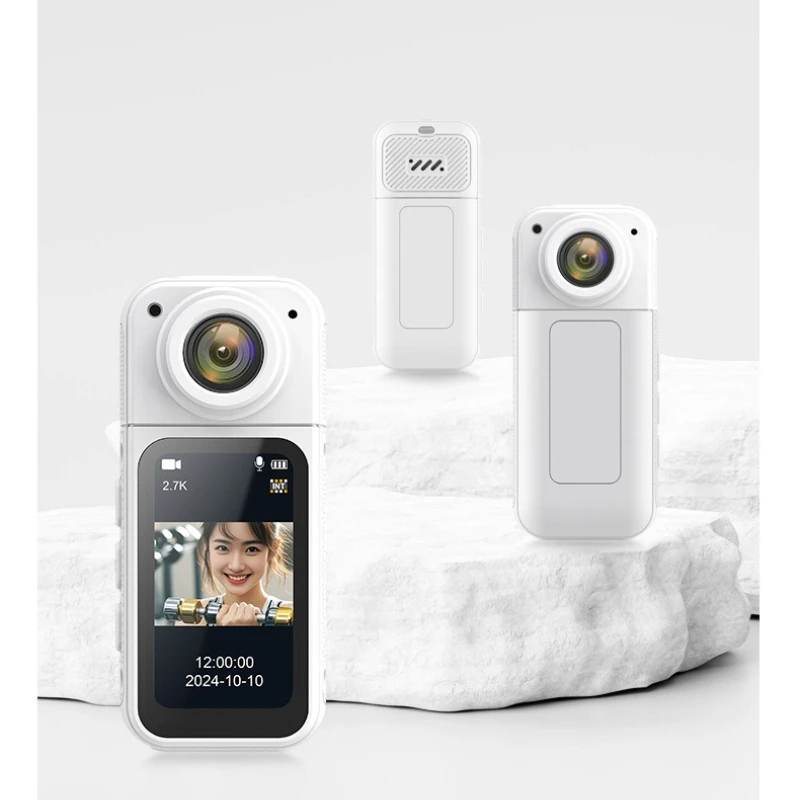 

1.47" IPS Screen Action Camera 2.7K Video Thumb Camera with 180°Rotatable Lens Support Wi-Fi Magnetic Attachments for Travel