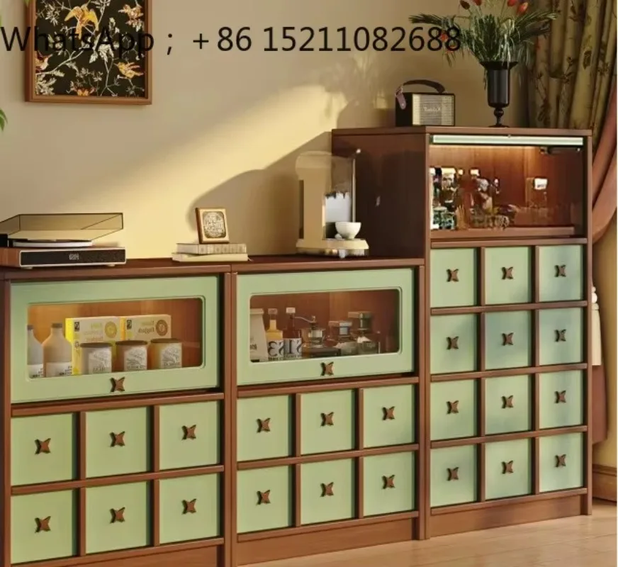 SCY retro style bucket cabinet practical bedroom locker sofa three four five bucket cabinet