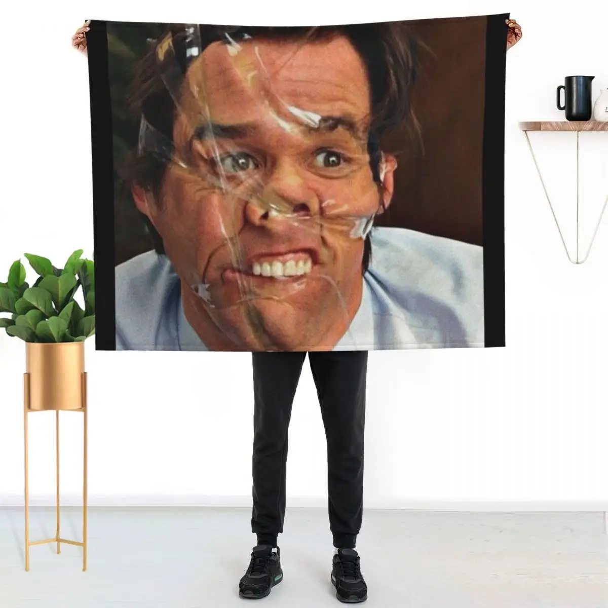 jim carrey meme Throw Blanket Fuzzy Plush Throw Blanket for Sofa Chair