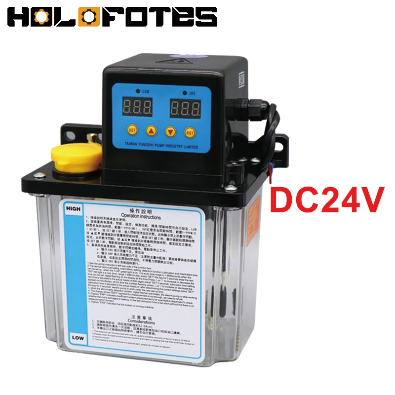 

DC24V CNC Lubrication Pump Oil 4mm 1L 2L Electromagnetic Oil Lubrication Pump System 24V Solenoid Lubricator CNC Machine Tool