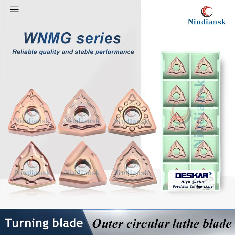 

Turning Blades WNMG080404 WNMG080408 MA MS JMS MQ HS HA GS MM R-S L-S LF6118 External Turning Tool CNC Lathe Cutter Cutting Tool