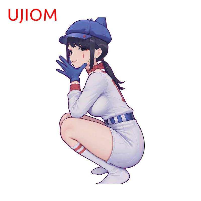 UJIOM Pretty Miside Mita Seductive Squat Wall Sticker Nice Fahsionable Sunscreen Decals Suitable For PVC Bathroom Accessories