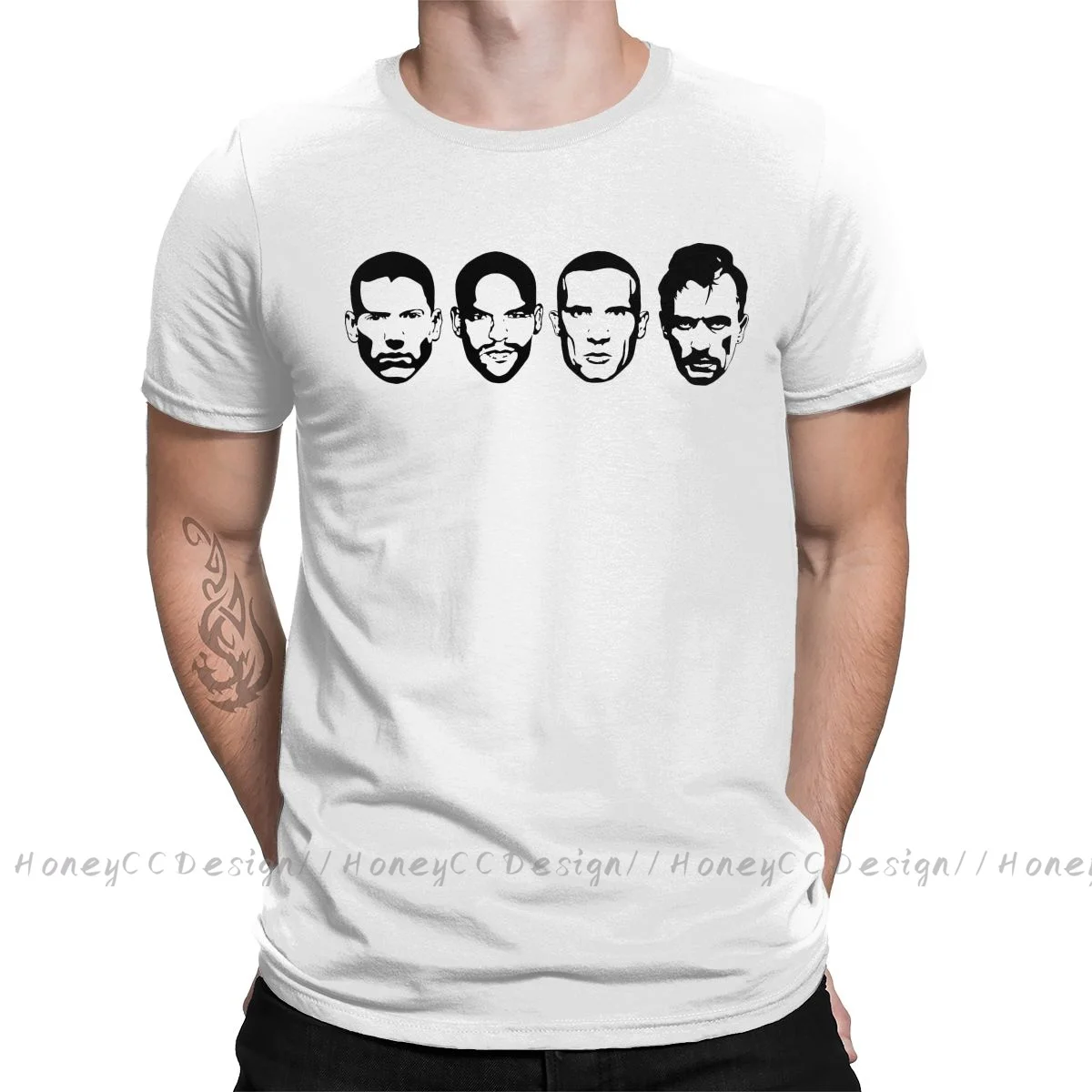 Camisa masculina de alta qualidade manga curta de verão michael, sucre, lincoln & t-bag camisa casual solta