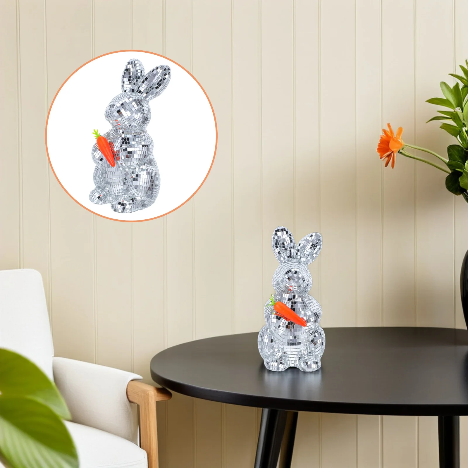 

Disco Rabbit Decor with Flashing Lights for Dj Booth Stage Ambience Glow Effect Animation Lamp for Entertainment