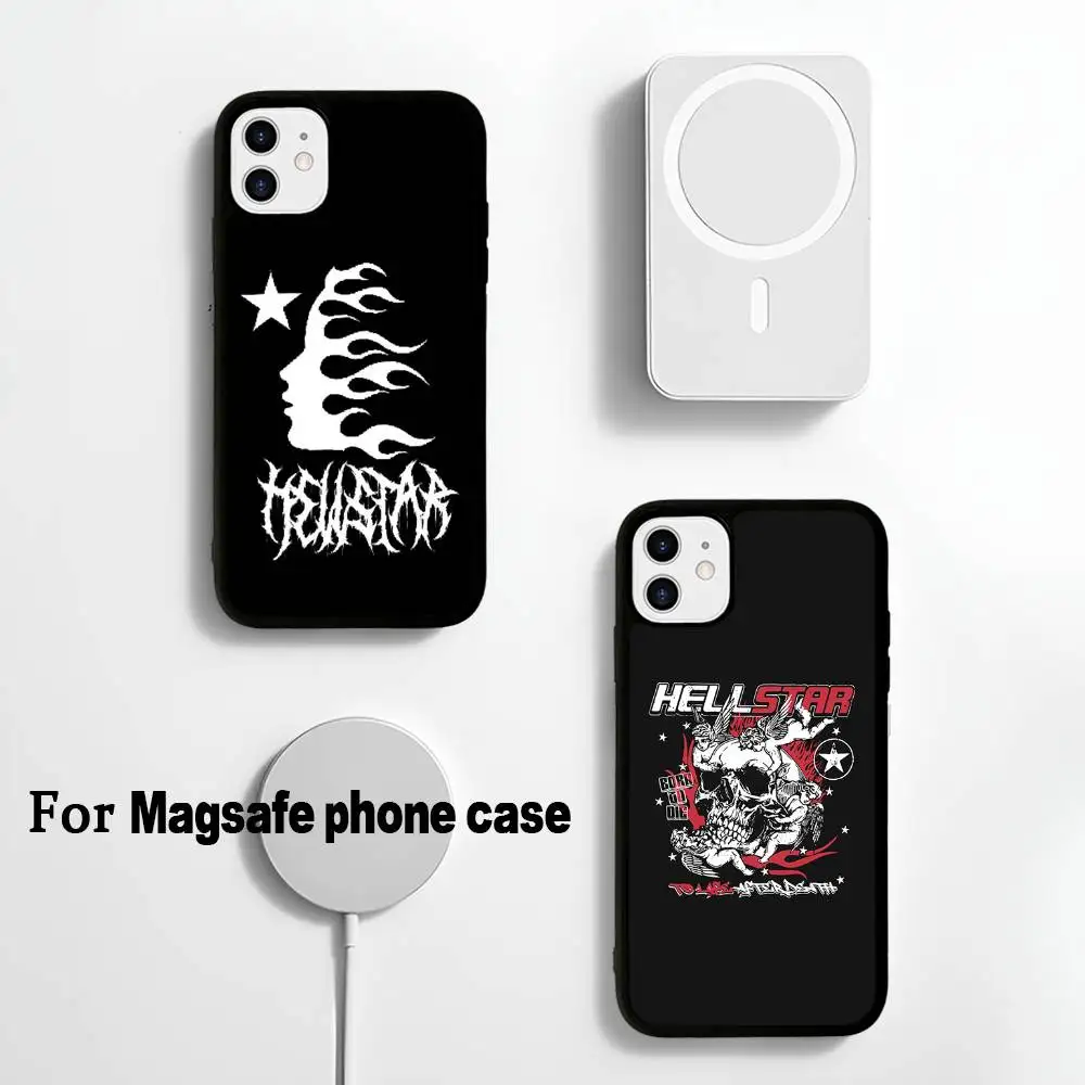 H-HELLSTAR-R Logo Magnetic Wireless Phone Case For IPhone 17 16 15 14 13 12 11 Pro Max Plus Mag Phone Cover