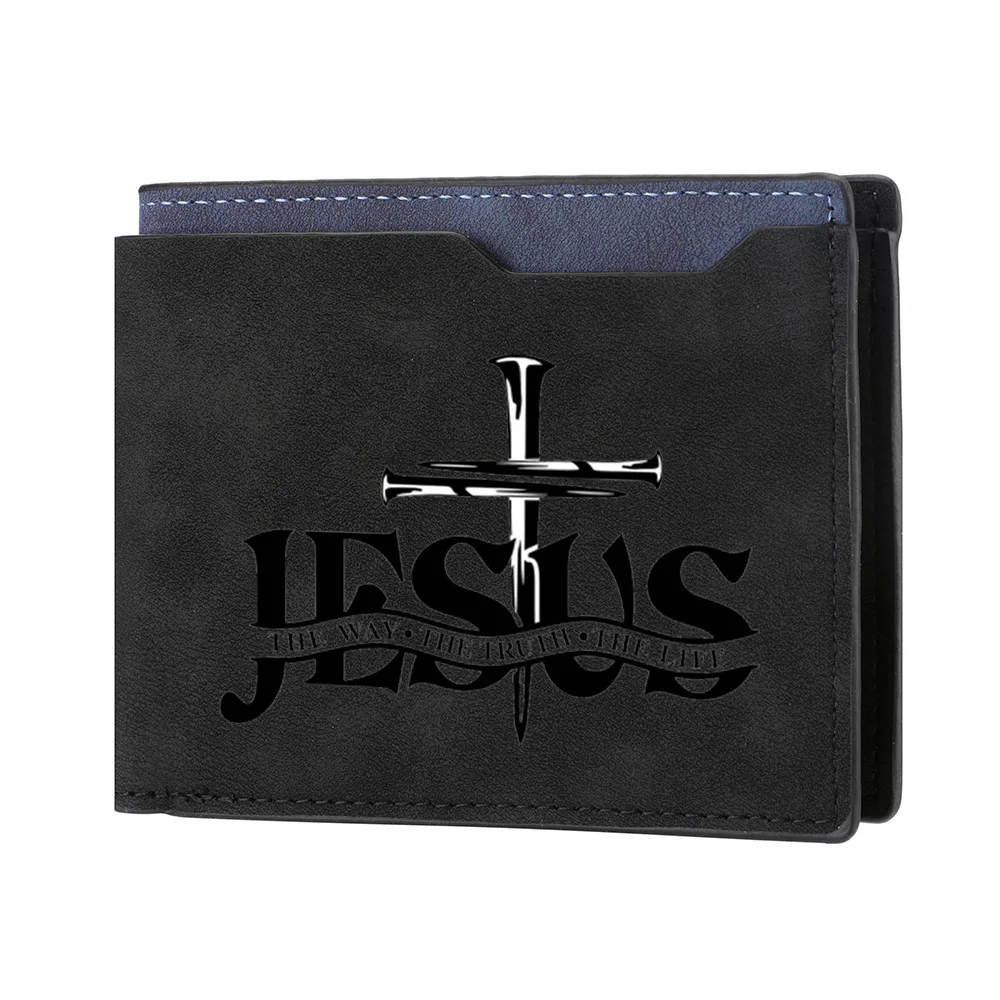 Retro-Geldbörse für Herren mit Buchstabendruck-Design, trendiges Kreditkartenetui, horizontaler Stil, kurze Geldbörse, personalisierte Mode – Detail 7