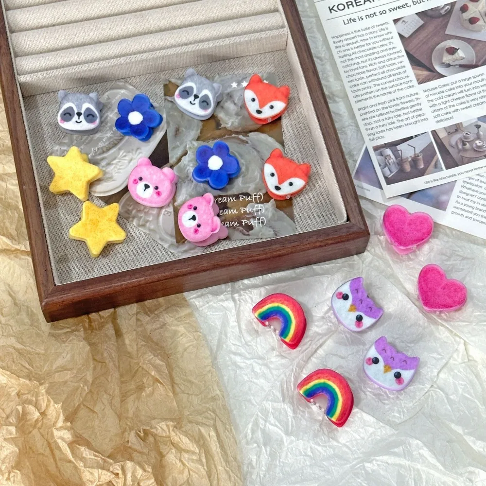 2pcs Cartoon Animal Cute Hairpins for Girls Small Acrylic Hair Clip Children's Headwear