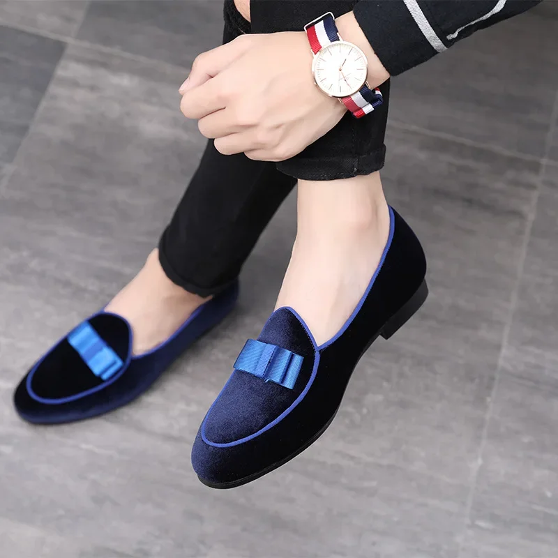 

Four Seasons of The British Casual Velvet Le Fu Shoes Korean Version of The Beans Shoes Personalized Suede Bow Tide Shoes P137