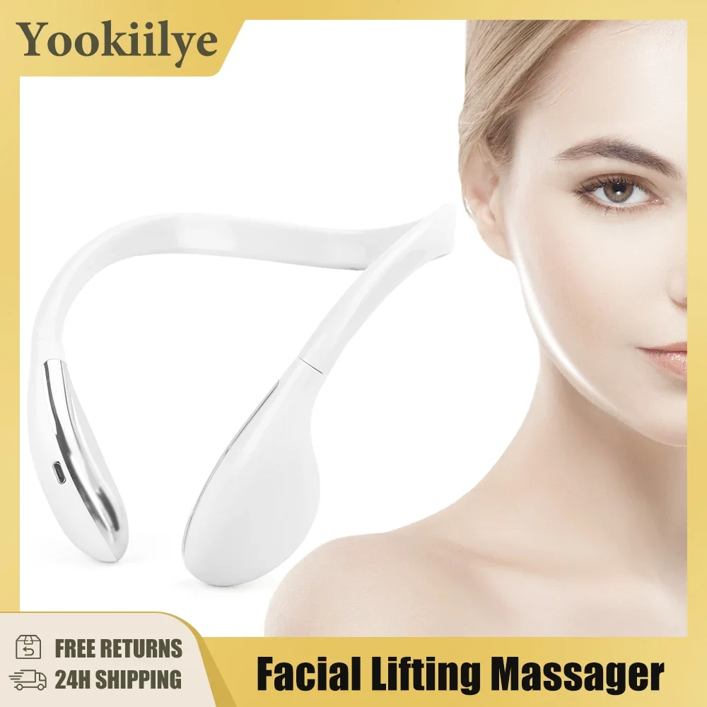 

EMS Microcurrent Face Slimming Skincare Machine V-Face Lift Device V-Line Facial Lifting Wibratory Massager Double Chin Remover