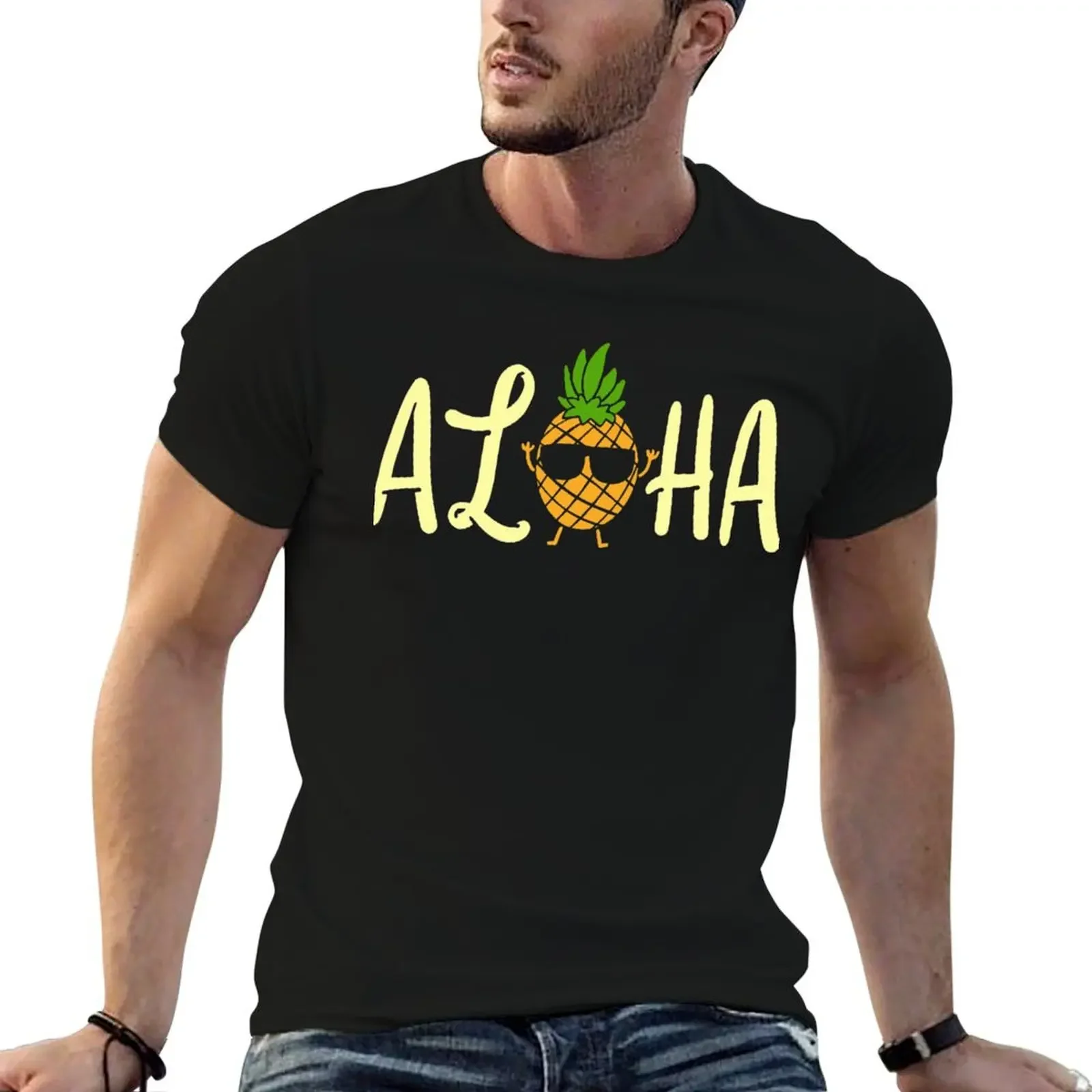 

Aloha Beach T-Shirt Aesthetic clothing Luxury man tops summer shirt vintage t shirt men