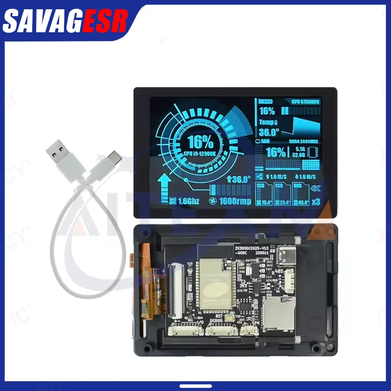 1PCS ESP32 Development Board - WT32-SC01 PLUS With 3.5 inch 320X480 Capacitive Multi-Touch LCD Screen Built-In Bluetooth Wifi