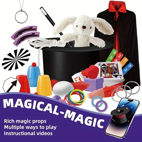 Magic props gift box set, magic toys that boys like, a perfect gift, and also a holiday and Christmas gift