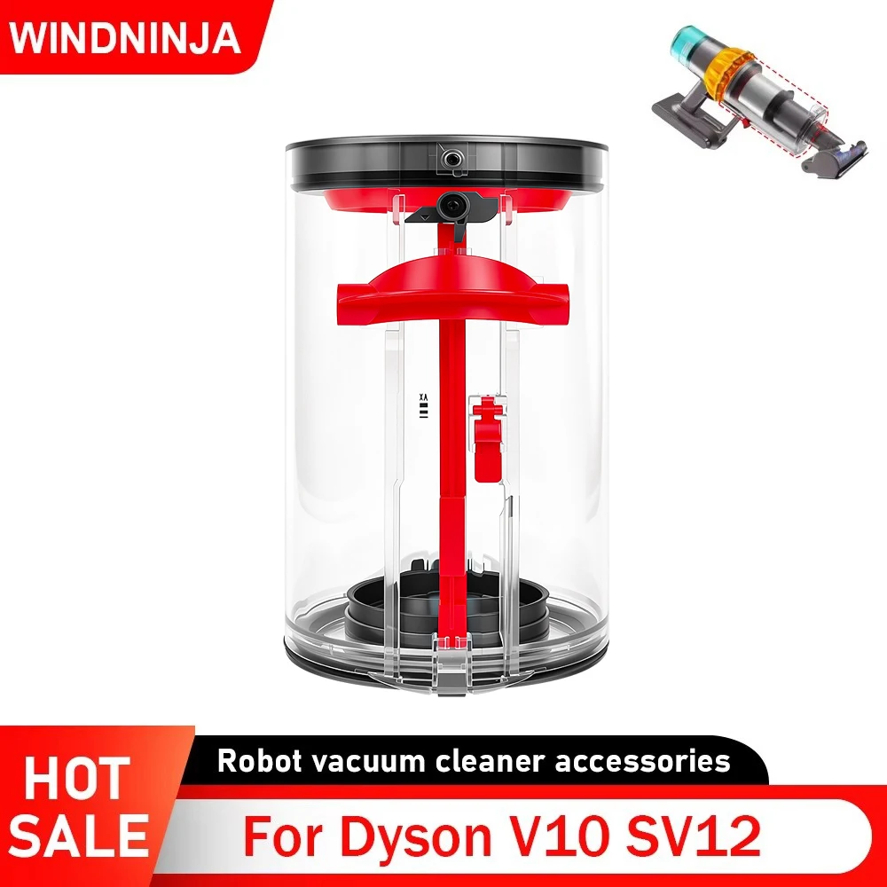 Recambio de depósito de polvo mejorado para aspiradora Dyson V10 SV12, caja grande para polvo, tapa para polvo, accesorios, pieza de repuesto para depósito de polvo