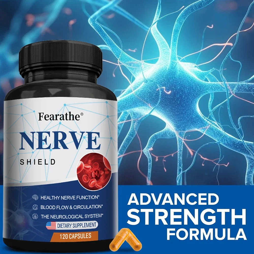 Nerve Support Supplement - Contains 600 Mg Daily Dose of Lipoic Acid for Healthy Nerve Function, Blood Flow and Circulation