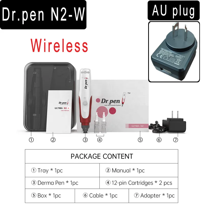 Derma Pen Dr.Pen N2 Micro Needle Wired / Wireless Microneedling Stamp Tattoo Face Skin Care Beard Hair Re-Growth ULTIMA-N2 image 3