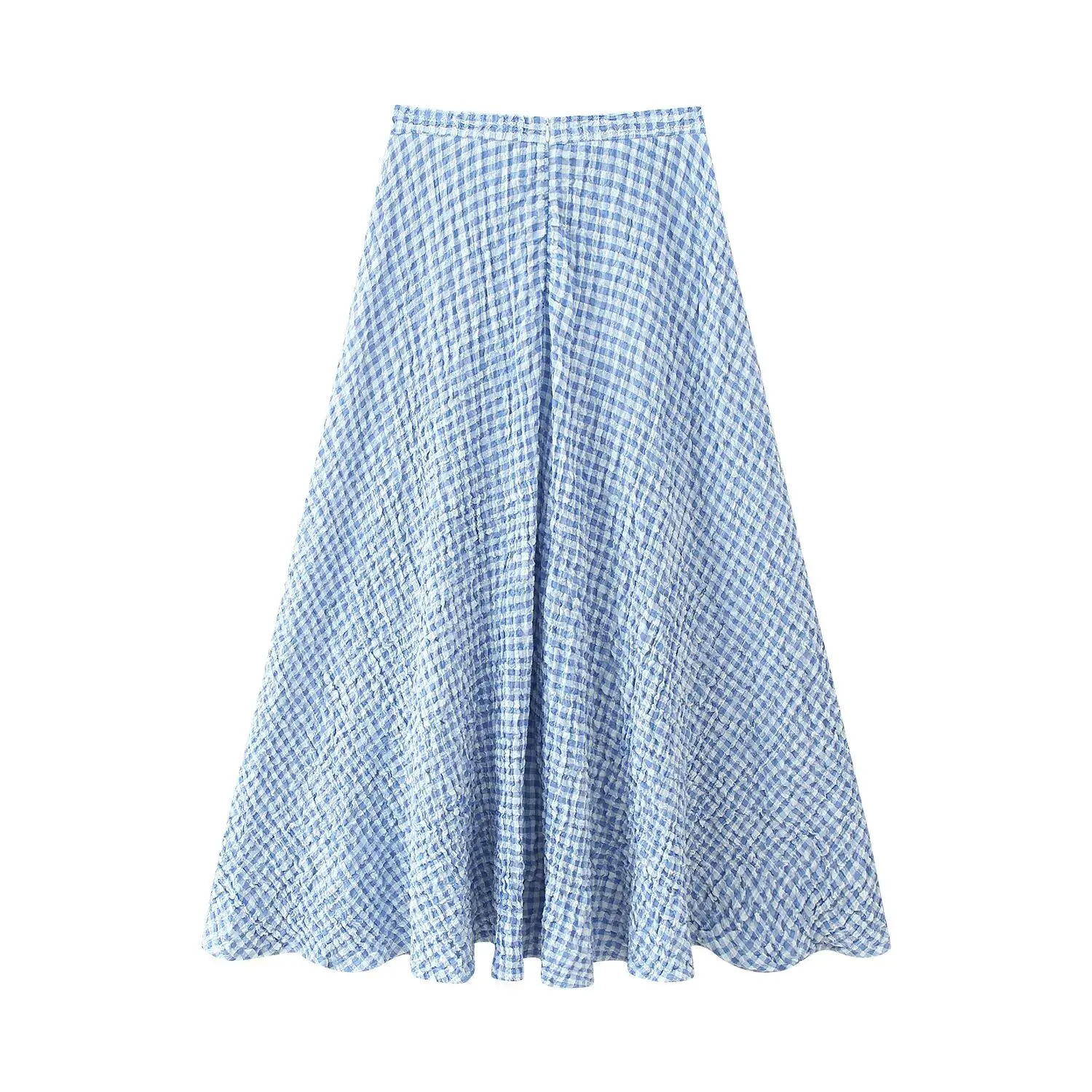 NINE ZAR Plaid da donna ort Top Midi Gonna a mantella Set V-ne Svel Pantaloni lunghi Faionable Collezione autunnale in due pezzi