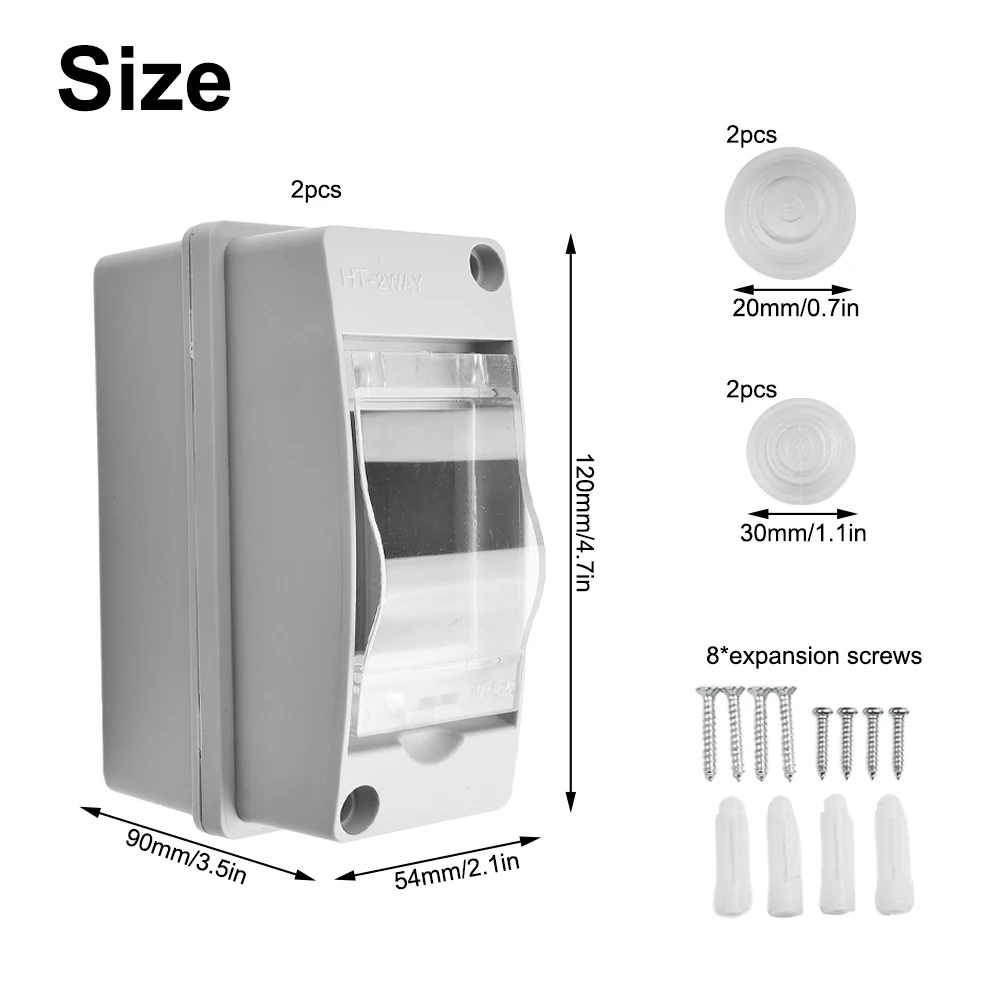 

IP65 Waterproof Small Distributor Box for Loading Columns and Wet Rooms 2X Small Distributor IP651 Row 2 Modules