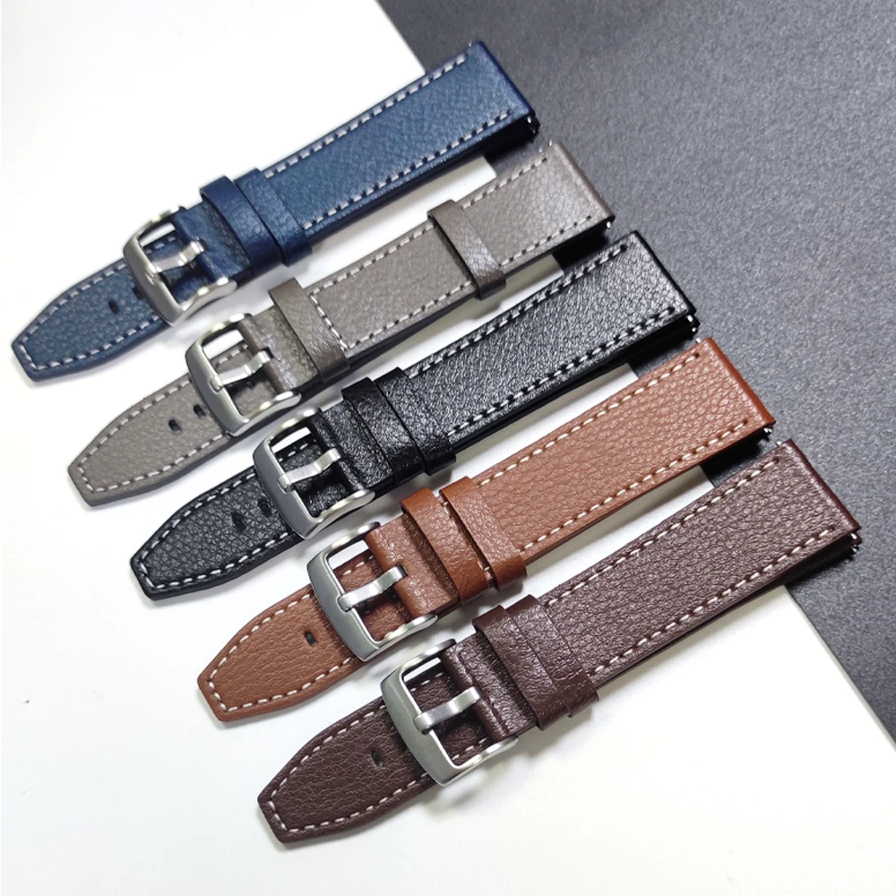 20mm leather watch strap for Samsung Galaxy Watch 7/6/4/5 44mm 40mm Classic Quick fit straps Watch7 LTE 44mm band 22mm bracelets