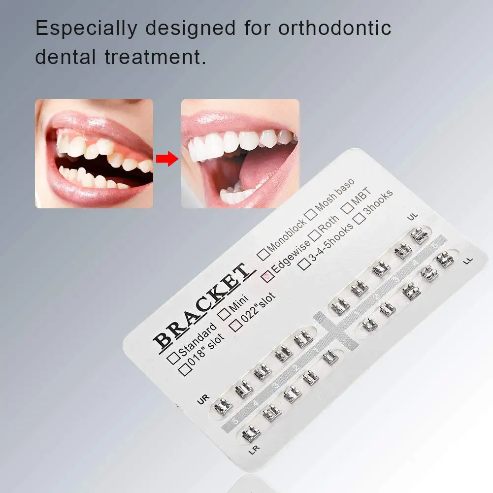 Niceden Dental Brackets Orthodontic Braces Plus Metal Mini Standard Hooks 345 Dental Metal Bracket Brace