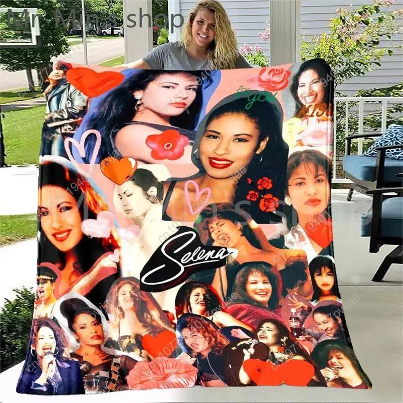 

Selena Quintanilla Blanket Sherpa Microfiber Lightweight Plush blanket for Couch Bed Sofa Car Kids Adults throw Custom blankets