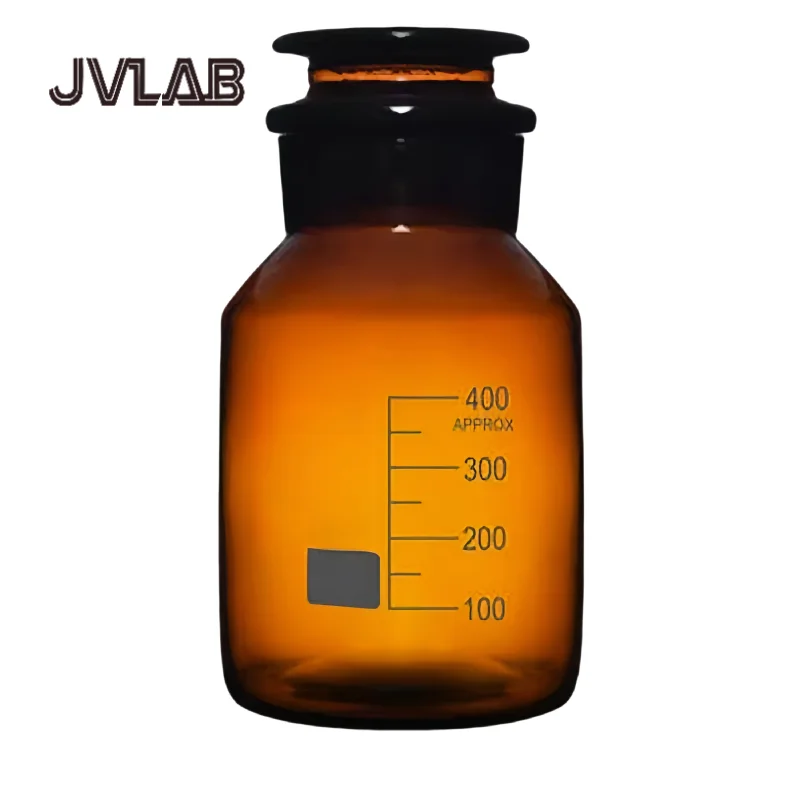 

Wide-Mouth Bottles Brown Borosilicate Glass Reagent 60ml - Graduated Clear Lab BottlesPrecision Markings JVLAB