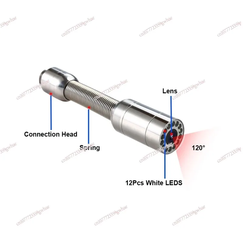 Waterproof 1000TVL 23MM Stainless Steel Camera Head pipe inspection system sewer camera