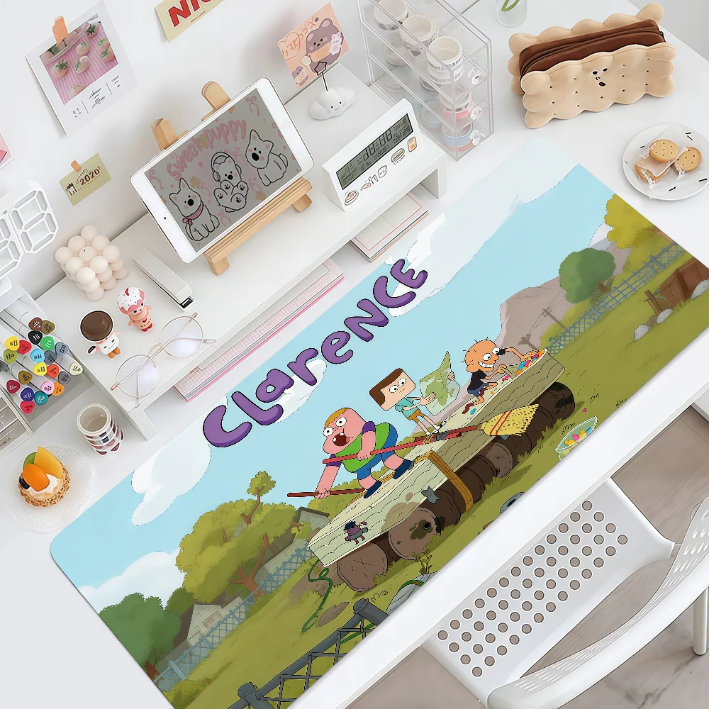 Cartoon Clarence Mouse Pad Large Non-slip Lockedge Desktop Computer Desk Mat Keyboard Writing MousePad Office Gamer Student