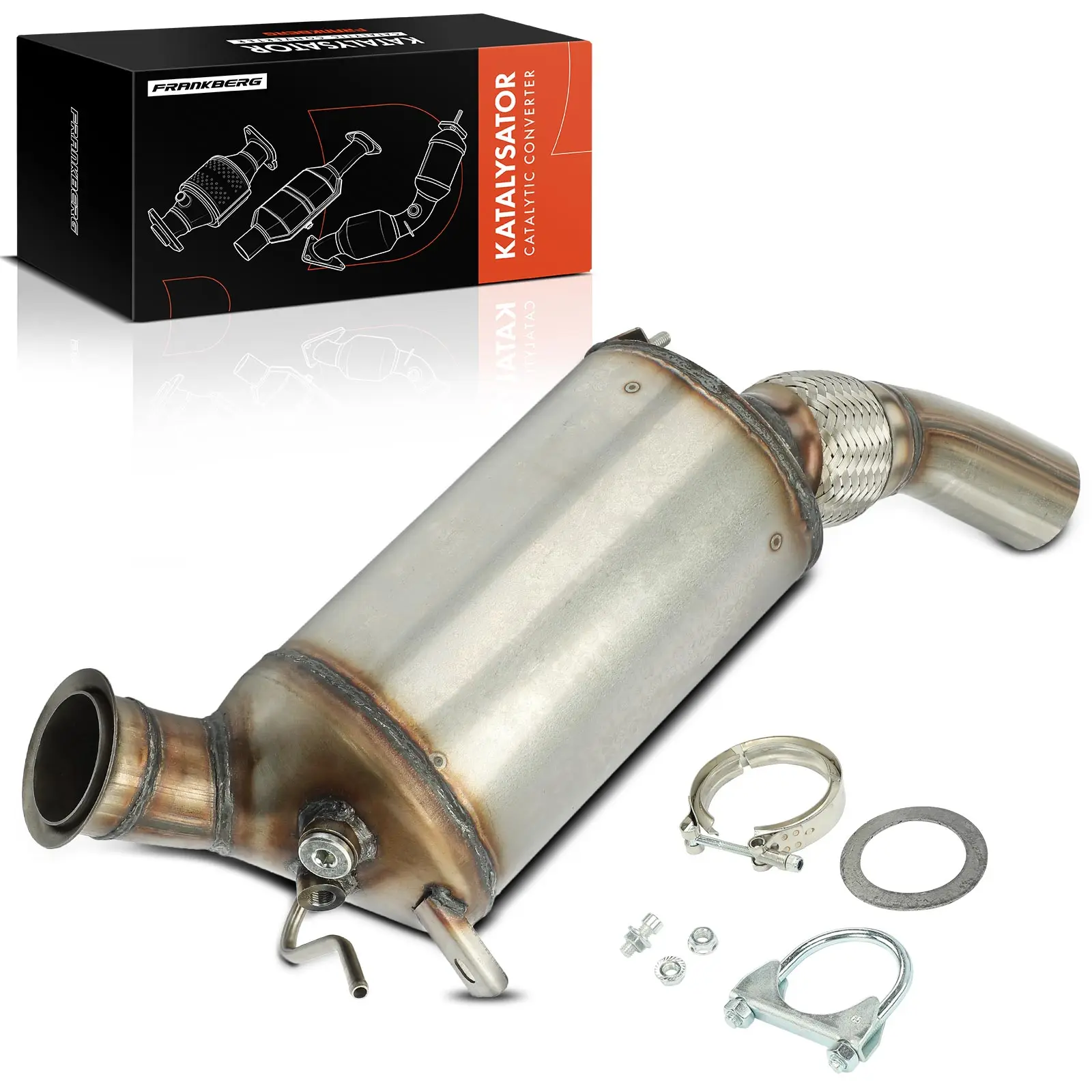Frankberg 1x Partikelfilter voor BMW 3 Serie E90 E91 E92 E93 325d 5 Serie E60 E61 X3 E83 18308509232 18307812279 18307812281 BM11112H