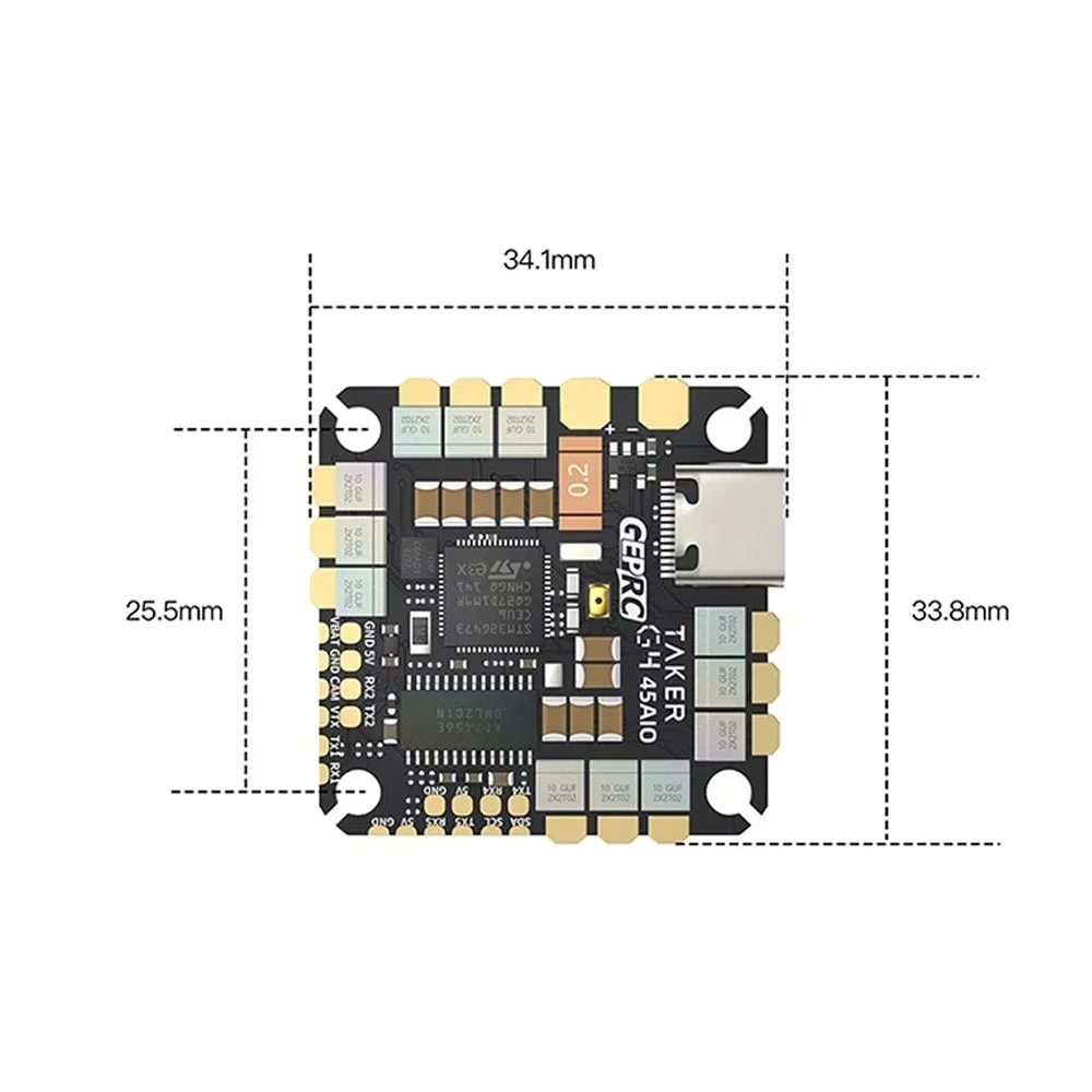 GEPRC TAKER G4 35/45A AIO for Cinelog25 V2/TAKER G4 45A AIO for Cinebot25 Tern-LR40 FPV Drone Electronic Chip Accessories