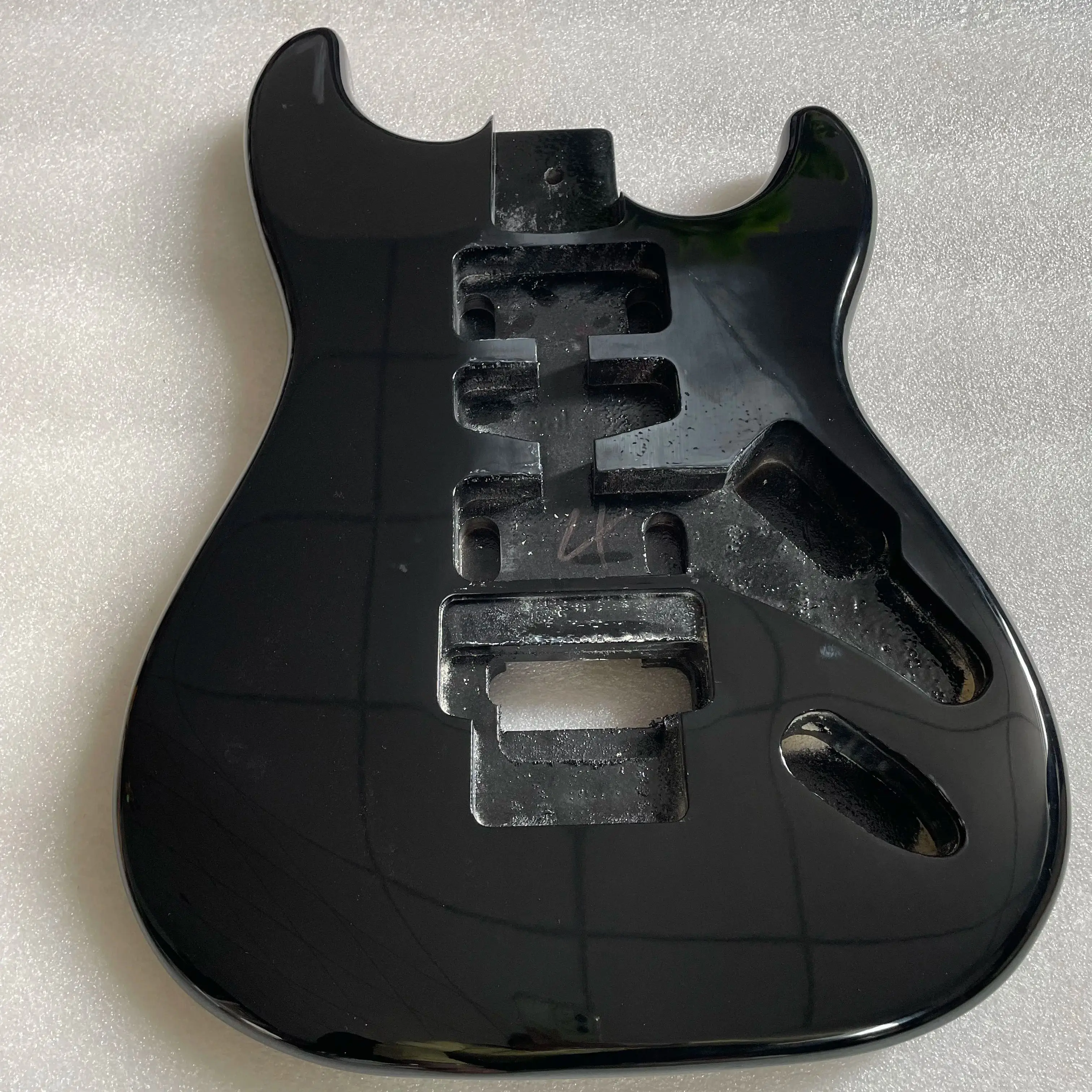 Floyd Rose-Electric Guitar Body, Blank Barrel,Black Gloss Finished Luthier,DIY HSH Hollow Body,High Quality,5.7cm Wide,Brand New