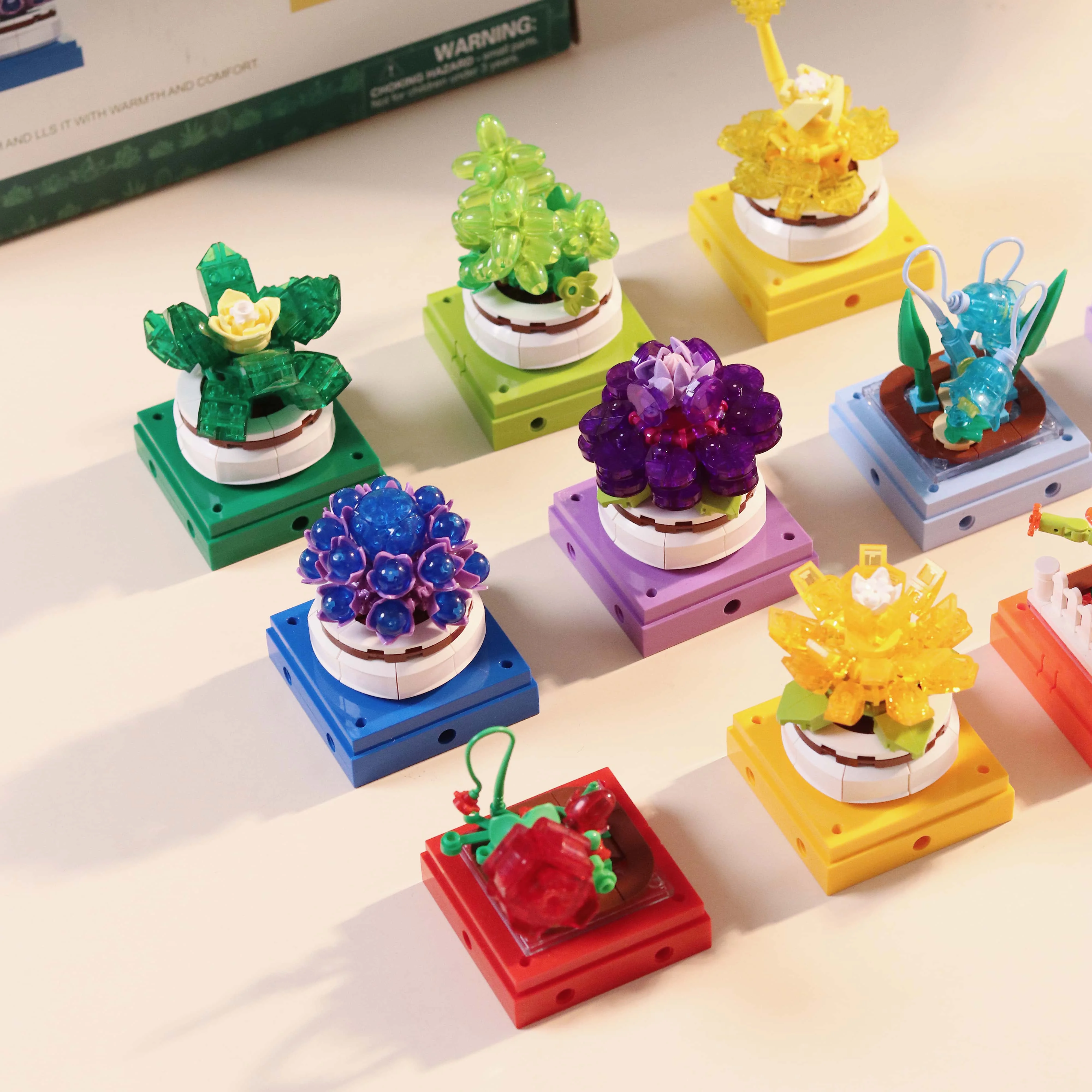 

Succulent Potted Plant Building Blocks, Flower Bouquet, Desktop Decoration, Small Particle Assembly Toys, Birthday Gift, Best Mother's Day and Women's Day Gift - 10 Sets of Potted Plants