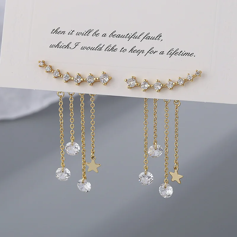 Women's Elegant Long Tassel Earrings, Unique Design