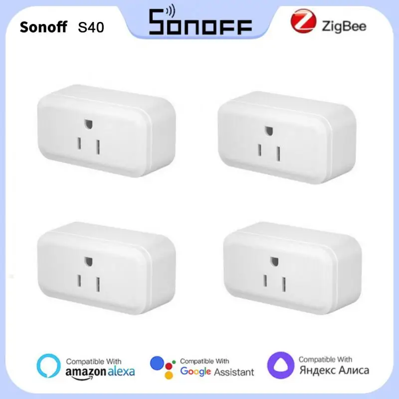 

SONOFF S40 Lite Zigbee Smart Plug Розетки Поддержка Amazon Alexa и Google Home SONOFF Zigbee Bridge Беспроводная умная розетка