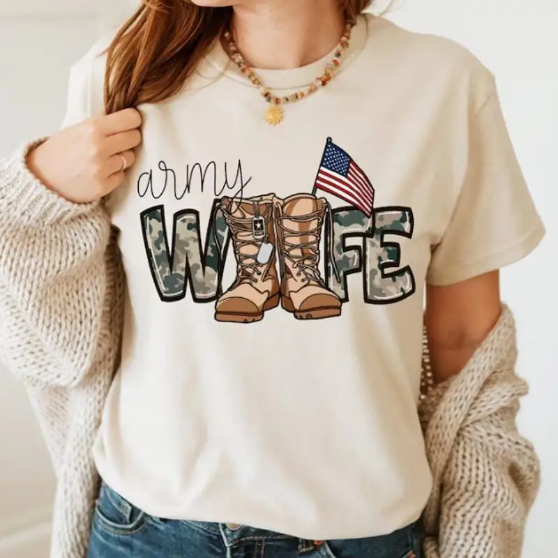

Армейская жена футболка солдатская военная память