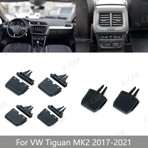 Para VW Tiguan MK2 2017 2018 2019 2020 2021 tablero delantero salida de aire acondicionado trasero A/C salidas de aire acondicionado pestaña Clip Pick