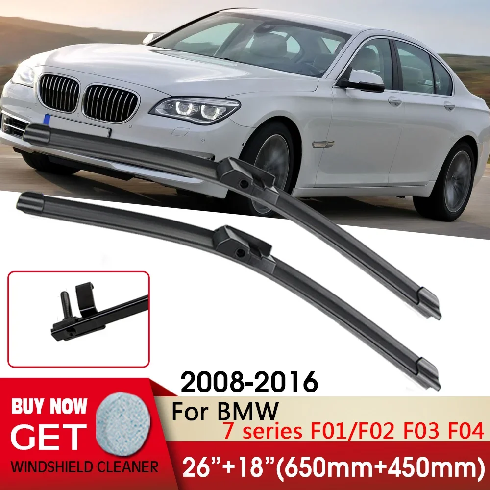 

Car Wiper Front Wiper Blade 26"+18" For BMW 7 series F01/F02 F03 F04 2008-2016 Side Pin Windshield Windscreen Front Window