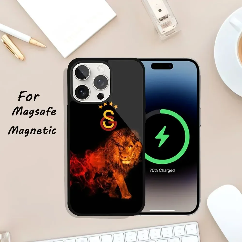 G-Galatasaray S-SK Phone Case For iPhone 11 13 12 14 15 Plus Max Pro Magsafe Magnetic Wireless Charging shell