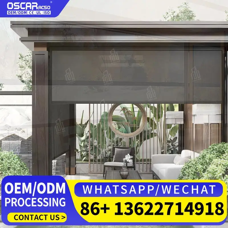 الجملة مخصص في الهواء الطلق مصراع الأسطوانة الكهربائية يندبروف واقية من الشمس الأسطوانة أعمى لحديقة مطعم فناء المتداول أعمى