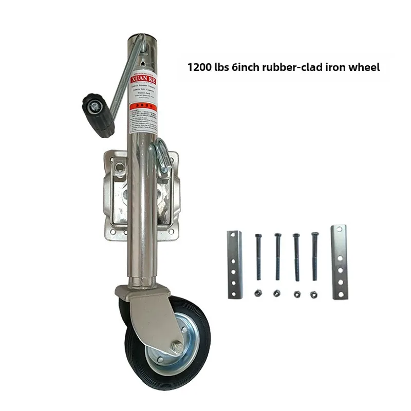 1200 Lbs Hand Crank Trailer Jack Stainless Steel RV Accessories with Legs Seamless Steel Tube for Yacht RV Trailers
