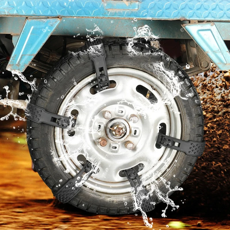 Łańcuchy antypoślizgowe do samochodów elektrycznych, motocykli dwukołowych, trójkołowych i czterokołowych, pojazdów elektrycznych, do zimowych opon śnieżnych, zapobiegające ślizganiu.