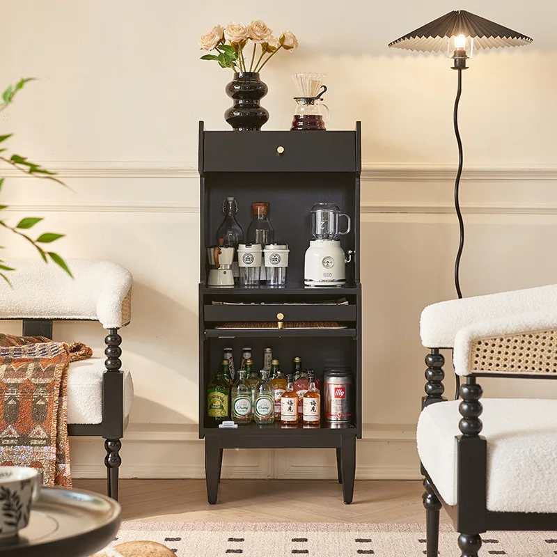 Wabi Sandy Wind – armoire latérale en rotin et bois massif, style nordique Simple, pour salon, petite unité, canapé, armoire latérale créative multifonction