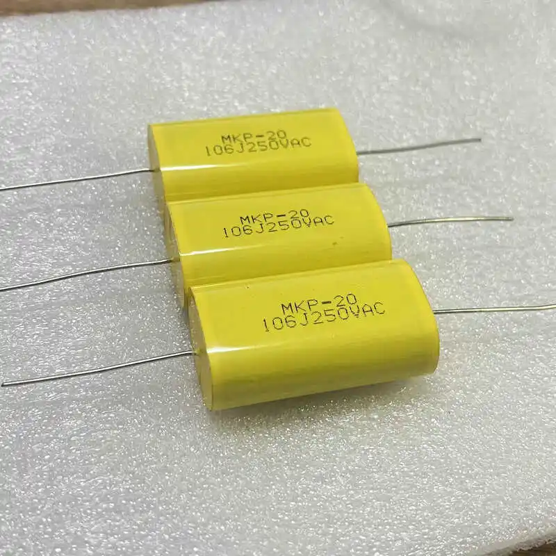 5PCS/LOT MKP-20 Copper Foot Ultra High Frequency Speaker 250VAC 250V  10UF 106J   Axial Thin Film Capacitor