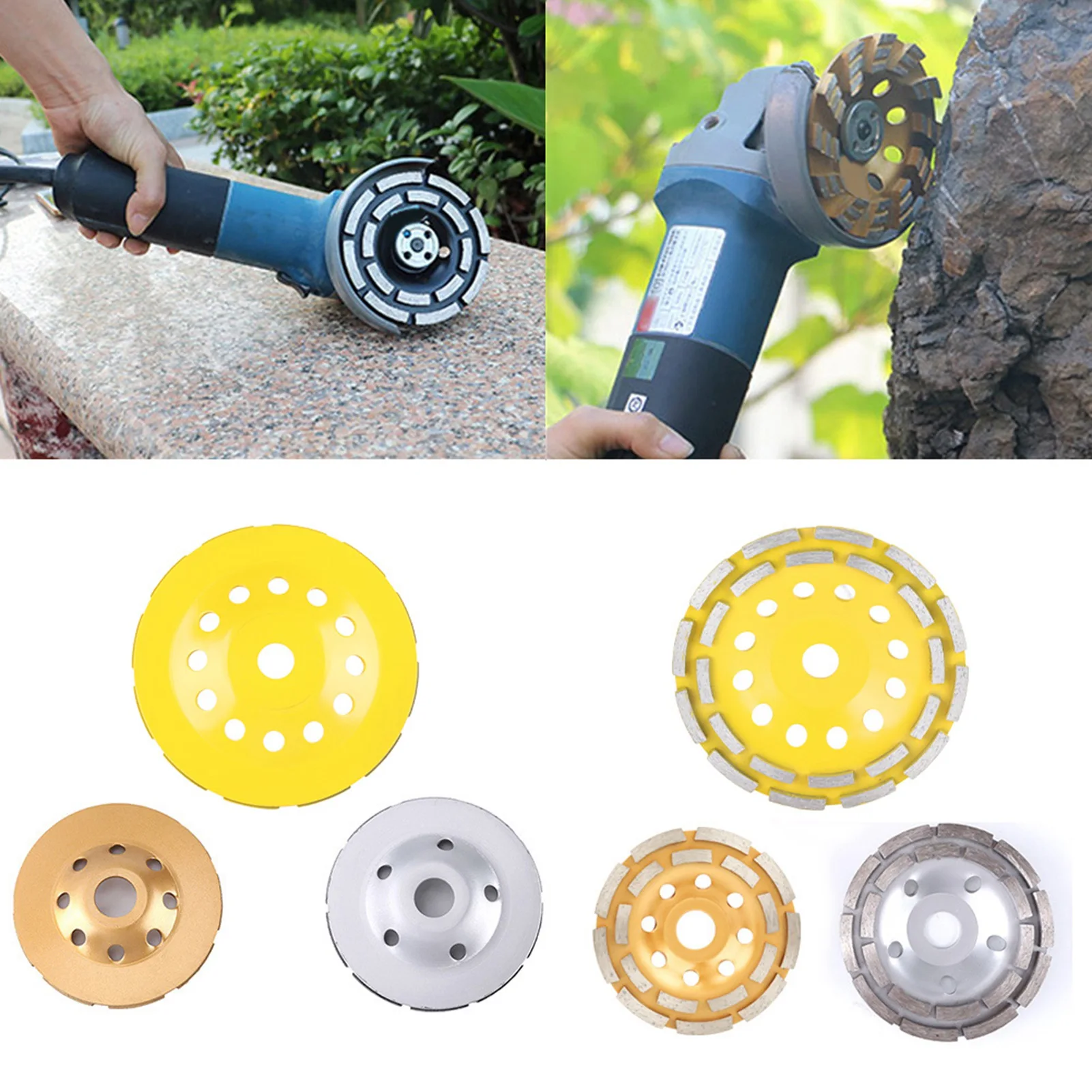 

115/125/180 мм двухрядный угловой шлифовальный диск, кирпич, резка бетона для угловой шлифовальной машины, алмазный шлифовальный диск для резки бетона