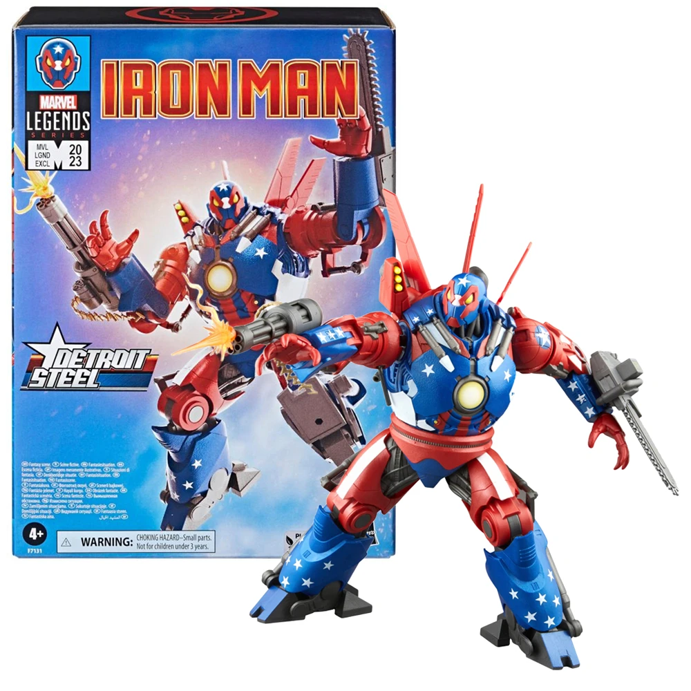 Hasbro Marvel Legends Series Iron Man SDCC Detroit Steel 9-Zoll-Actionfigur, Modellsammlung, Spielzeug, Geschenk F7131