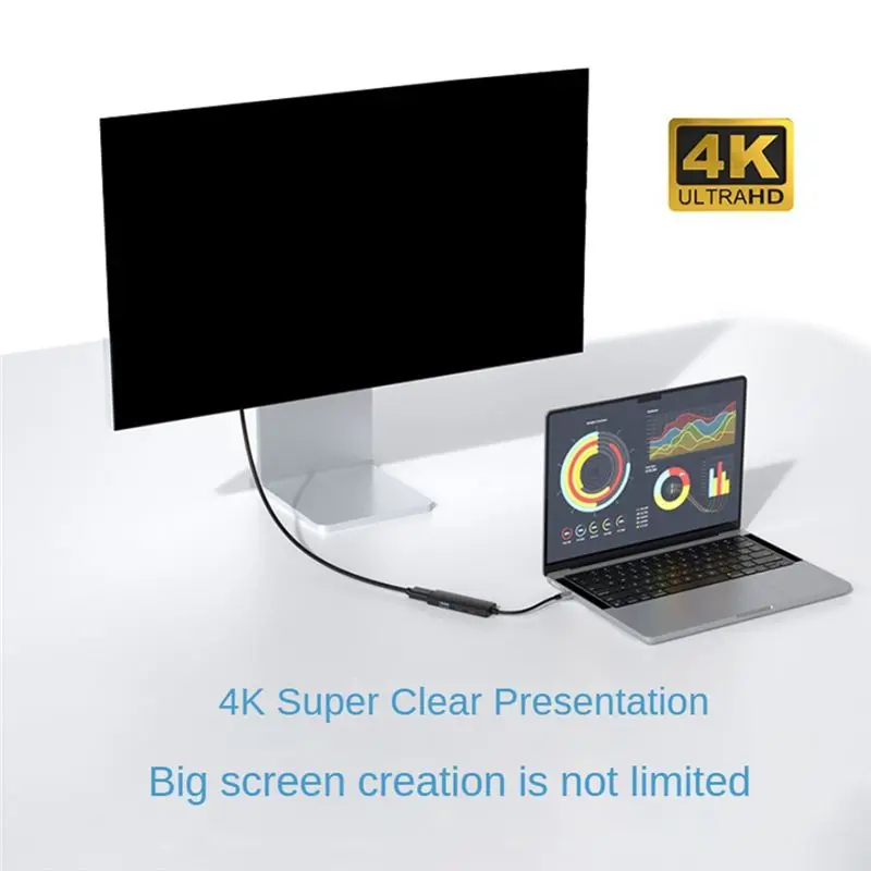 clinch 4-In-1 Type C HUB Dock USB C Hub to 4K HDMI-Compatible USB 3.0 Adapter Type C PD Charging Dock USB C Splitter