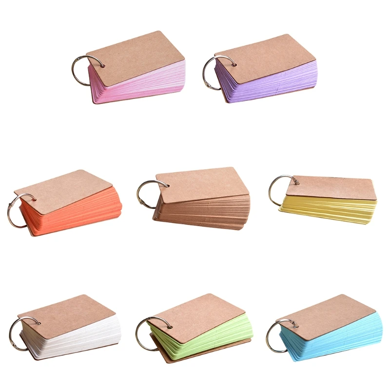 Portable Refillable Blank Study Card Index Card Small Flipping Study Cards