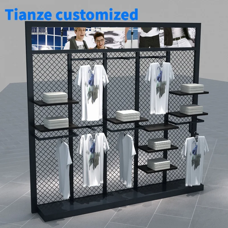 [Customized]Retail clothes shop display rack,display rack clothes shop